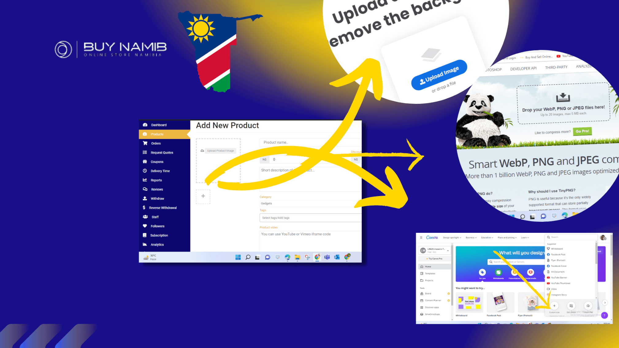 Prepare fast-loading, fantastic-looking product images for your BuyNamib products