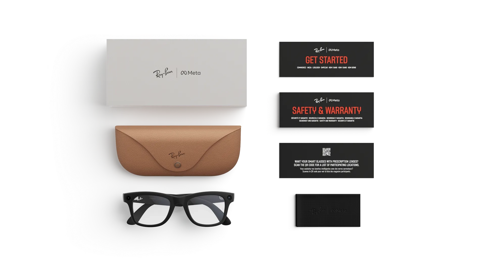 Ray‑Ban Meta Wayfarer Gen 2 (Matte Black,Clear Lens )