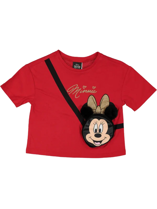 T-Shirt For young girls, Red Minnie Mouse Boxy